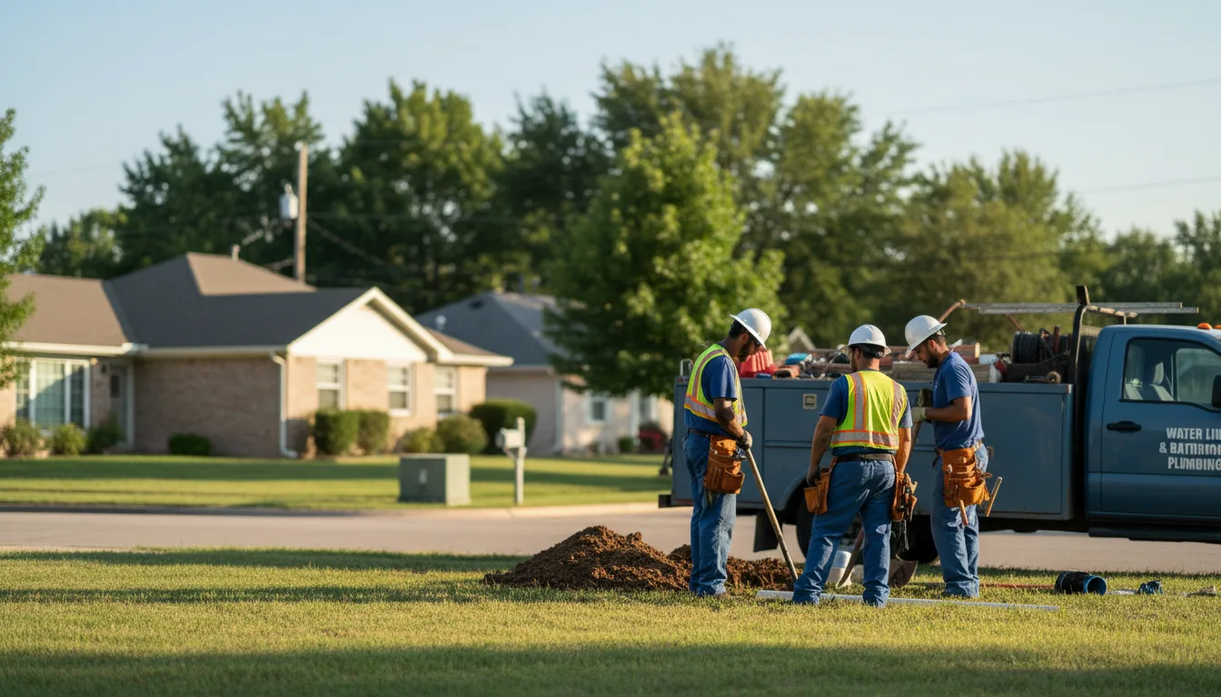 Residential water line and bathroom plumbing service in Seneca, OR